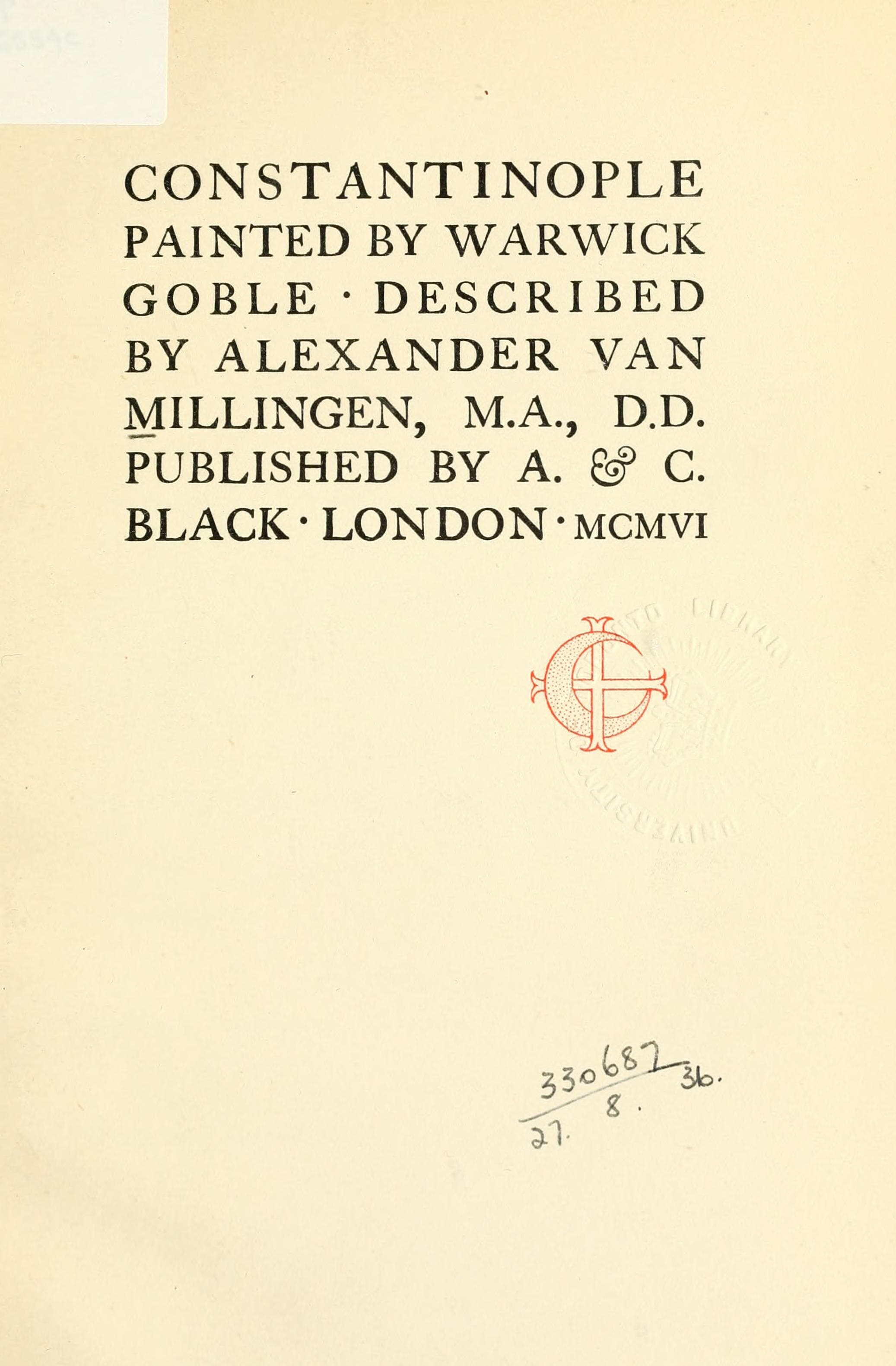 Constantinople Painted by Warwick Goble