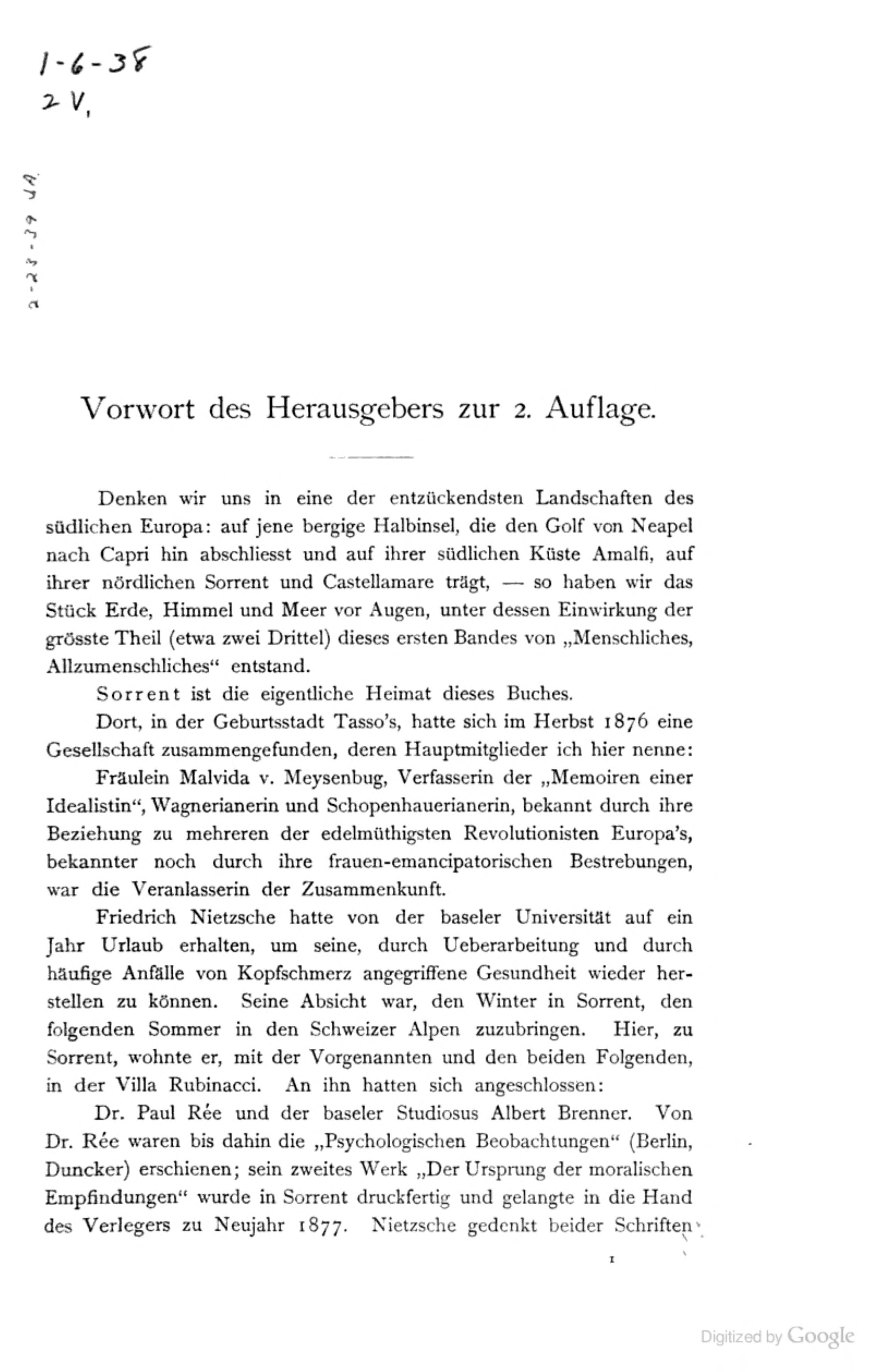 Menschliches, Allzumenschliches