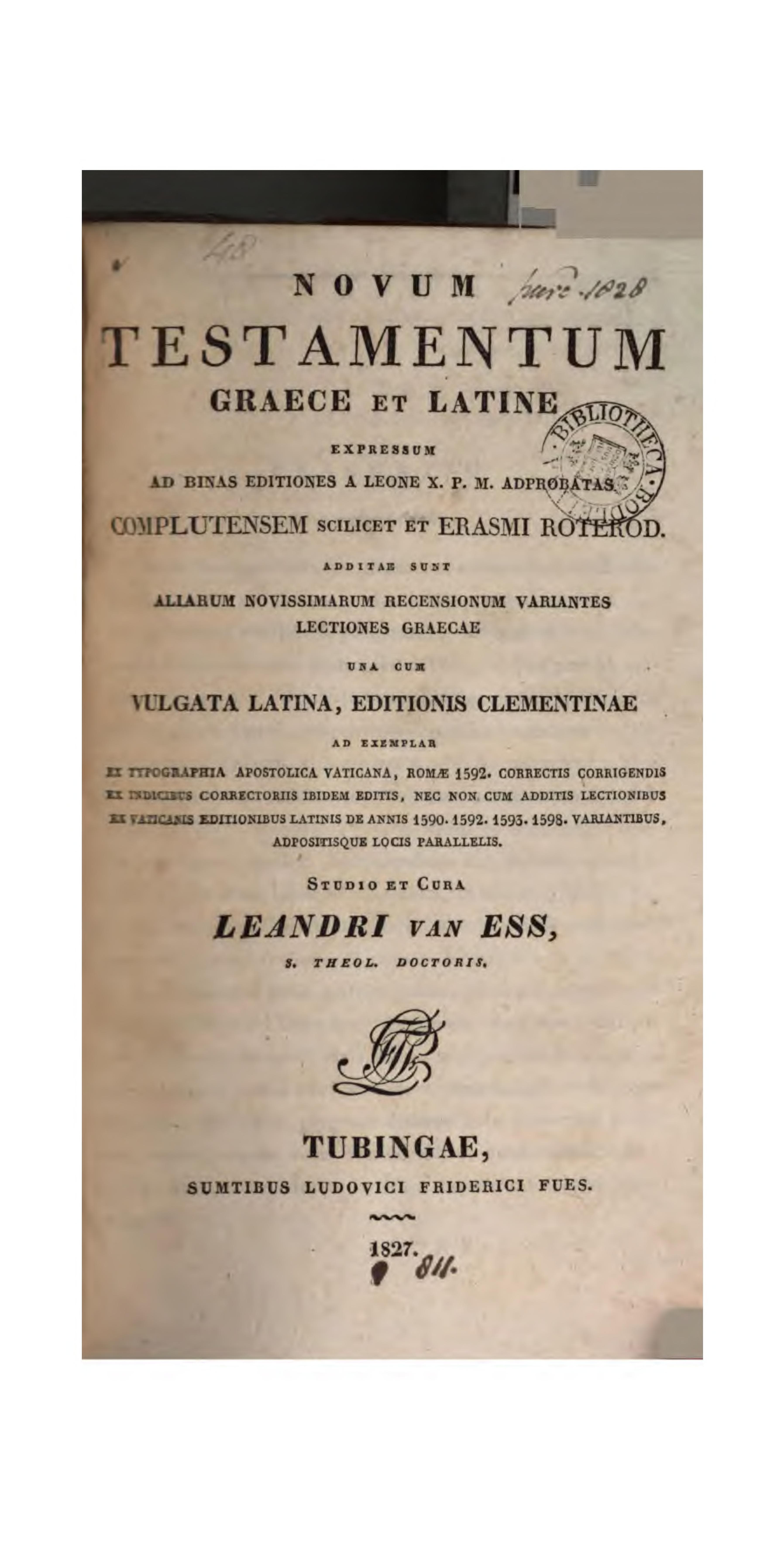 Novum Testamentum Graece (Editio Octava Critica Maior)