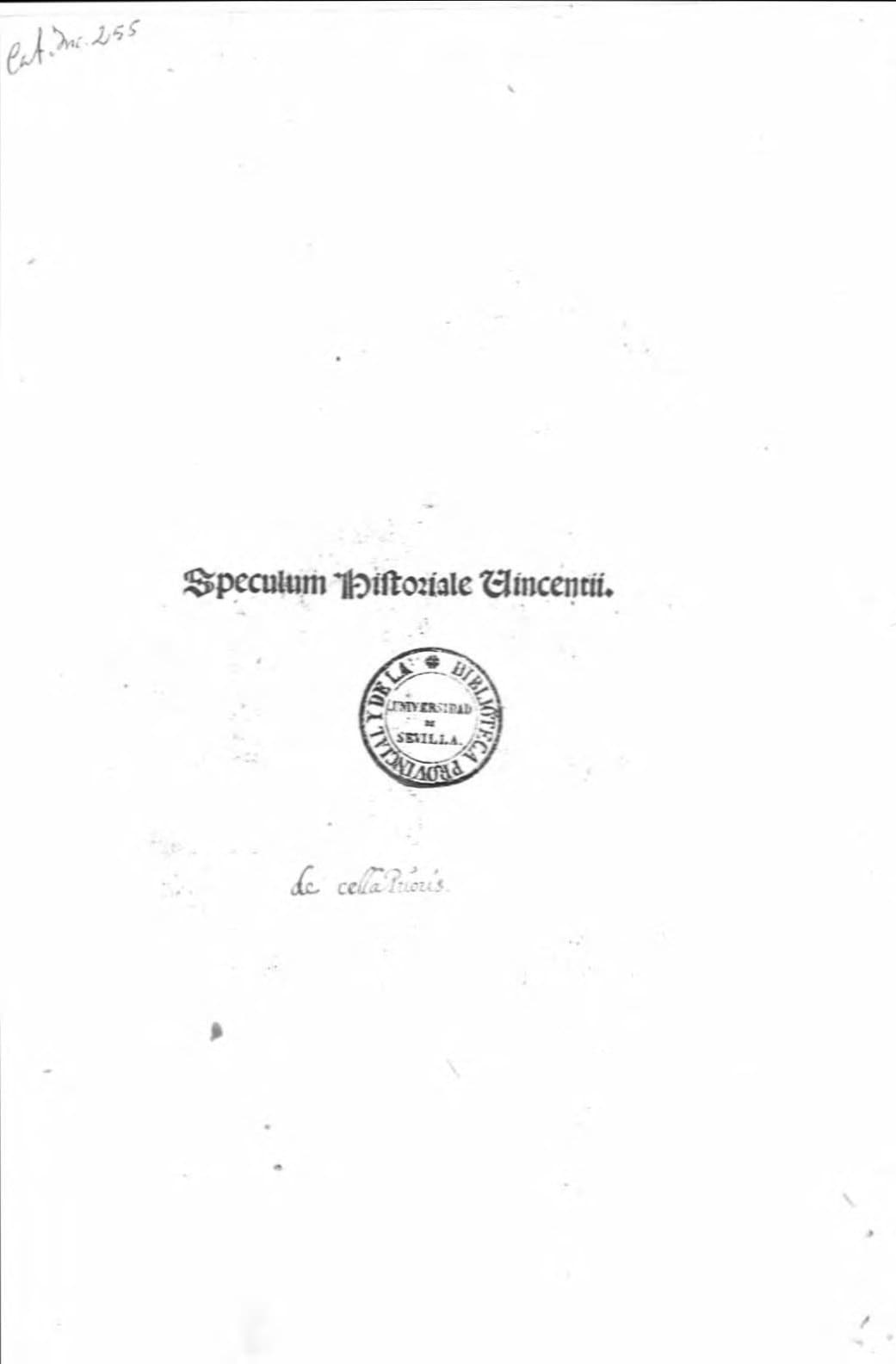 Speculum Historiale (Mirror of History)