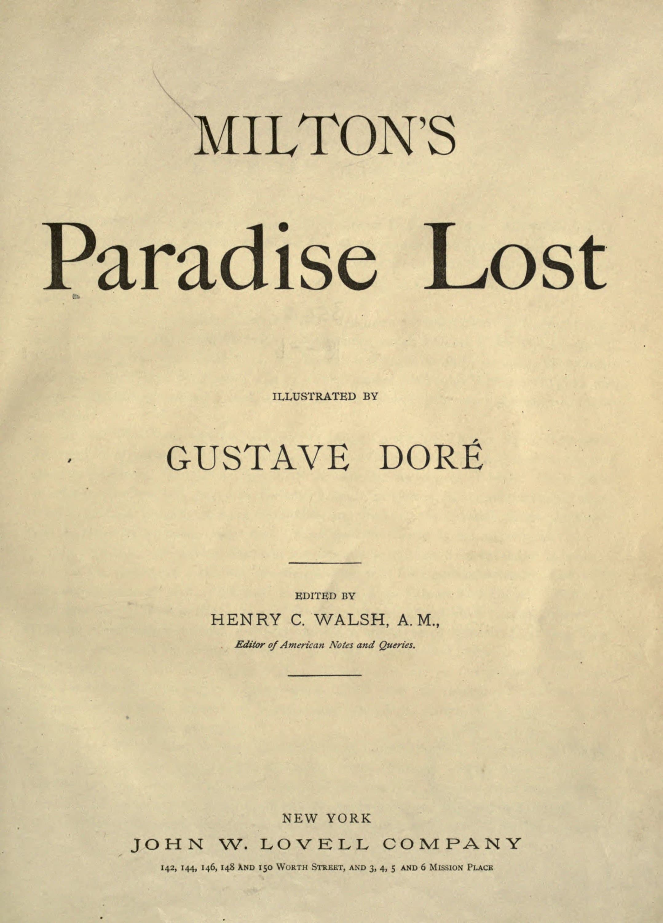 Paradise Lost (Illustrated by Gustave Doré)