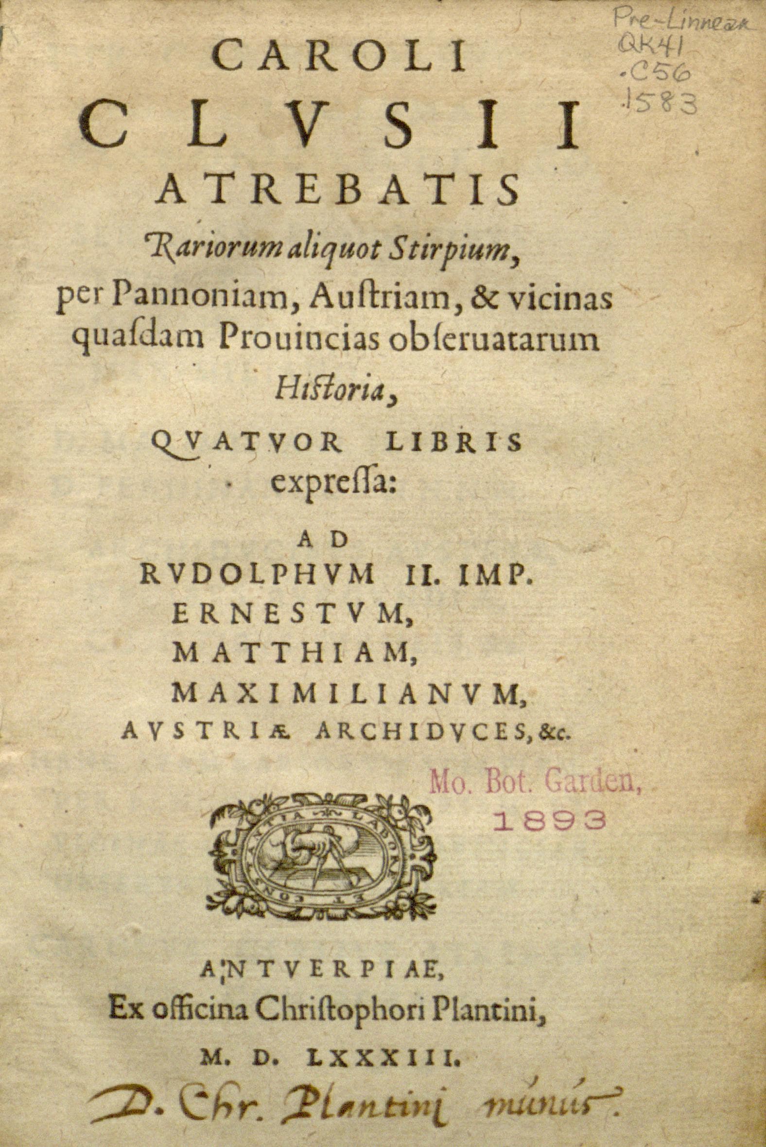 Rariorum Stirpium per Pannoniam Historia