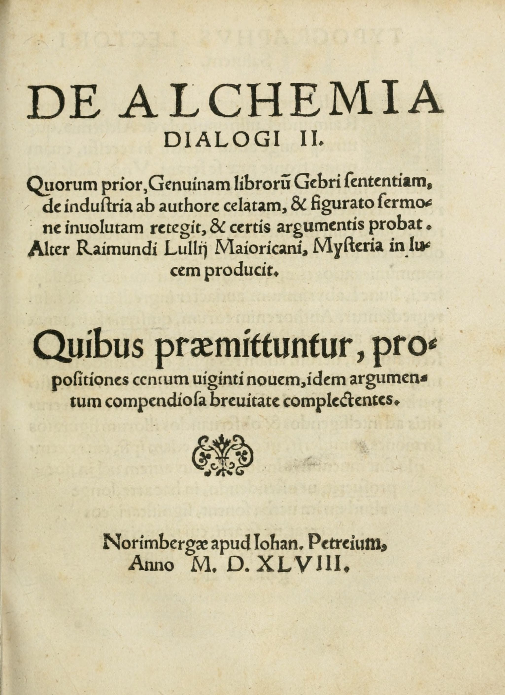 De Alchemia Dialogi II (On Geber's Alchemy)