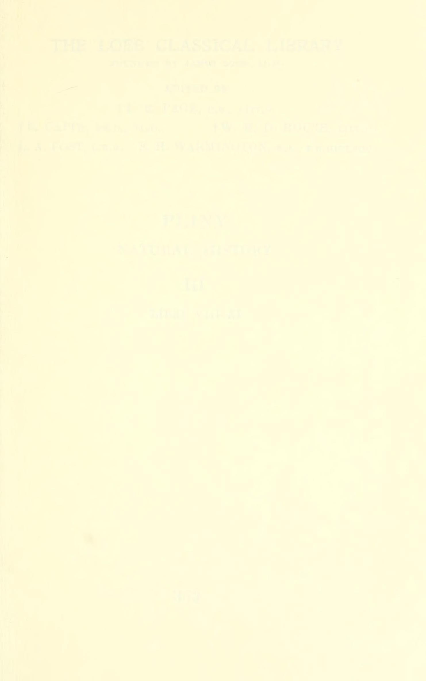 Pliny Natural History, Vol. III (Loeb Latin-English)
