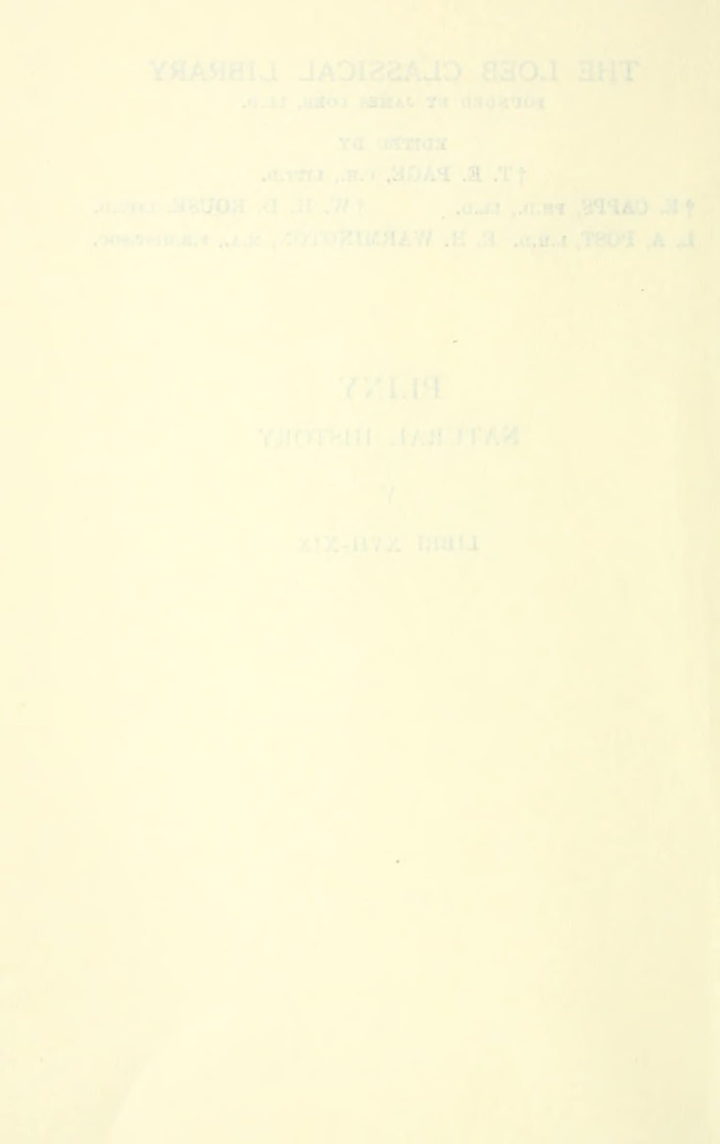 Pliny Natural History, Vol. V (Loeb Latin-English)