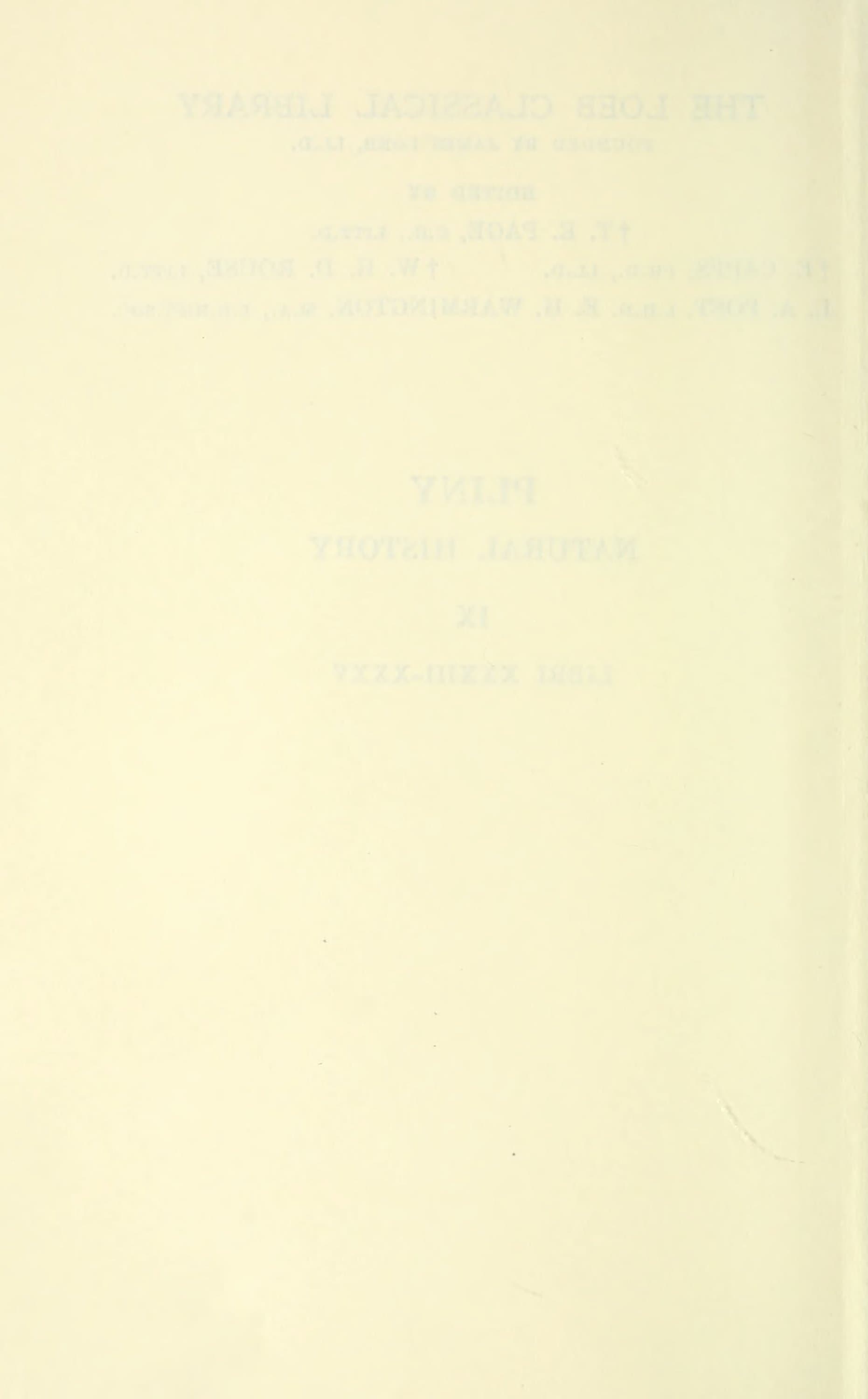 Pliny Natural History, Vol. IX (Loeb Latin-English)