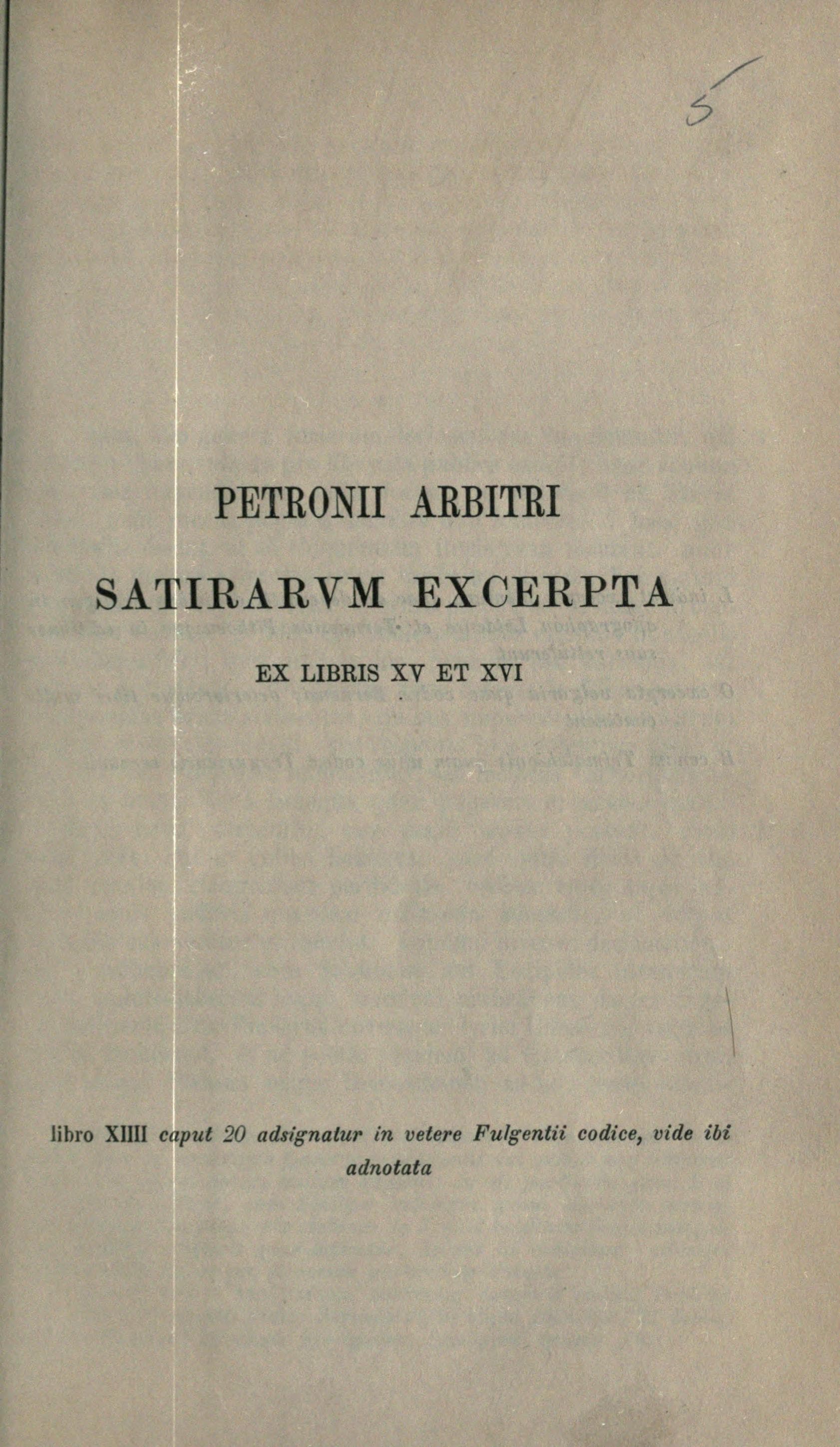 Petronius, Satirae et Liber Priapeorum (Buecheler, 3rd ed.)
