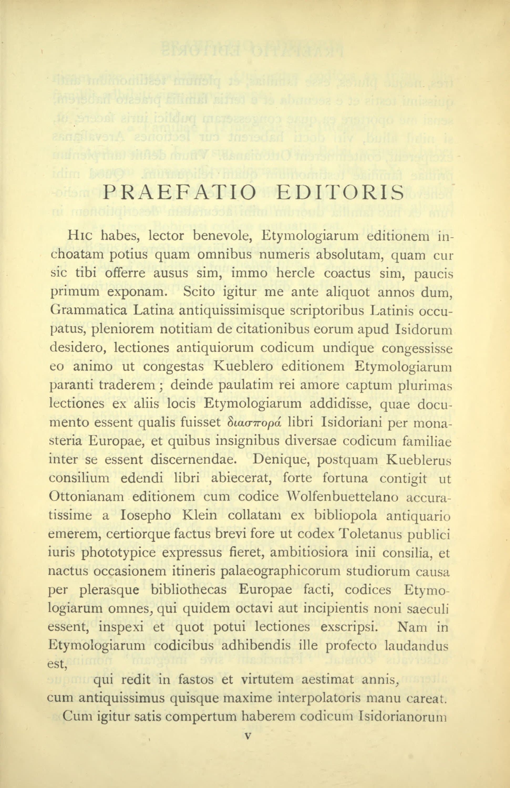 Isidore of Seville, Etymologiarum sive Originum Libri XX, Vol. I (Lindsay)