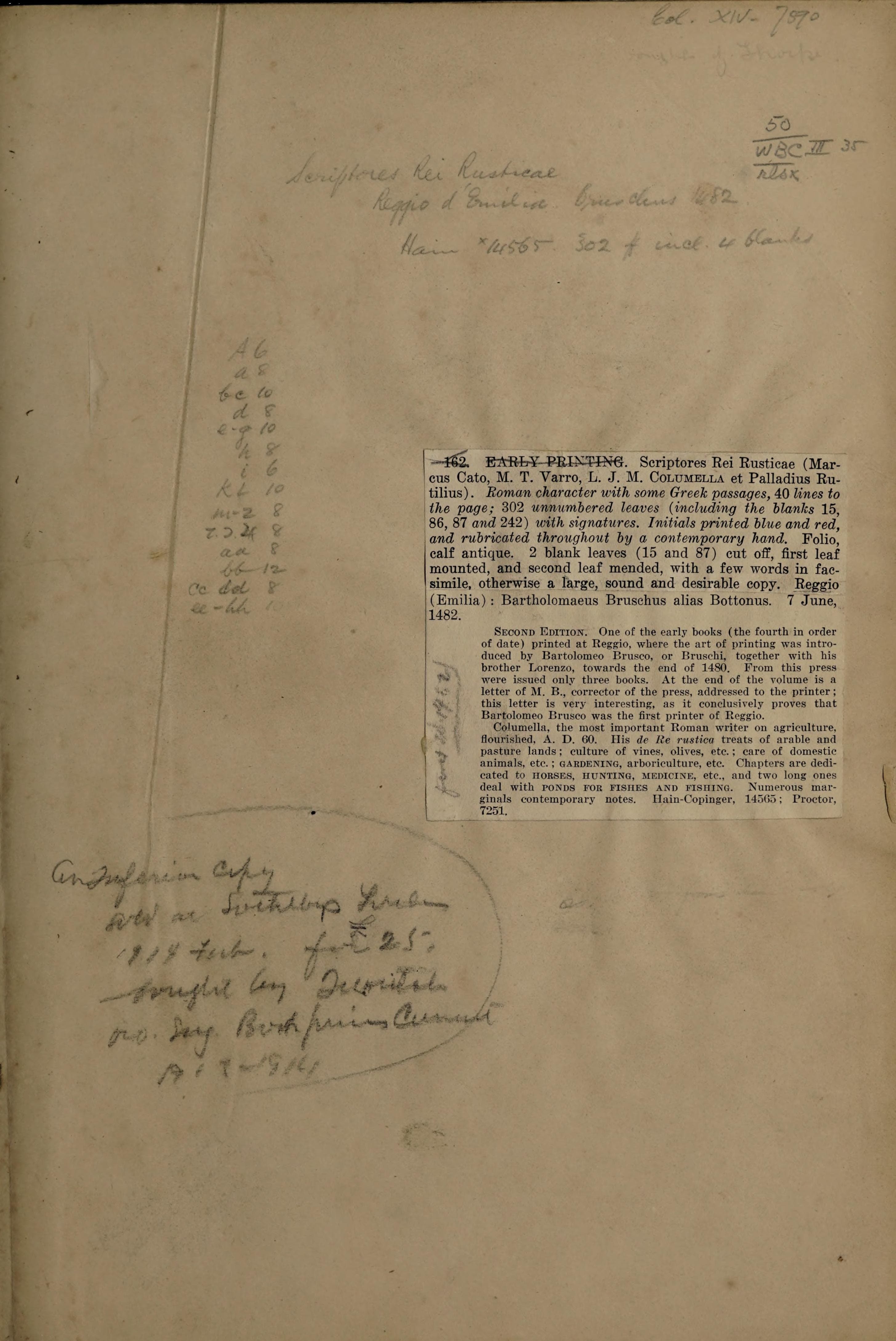 Scriptores Rei Rusticae (Cato, Varro, Columella, Palladius)