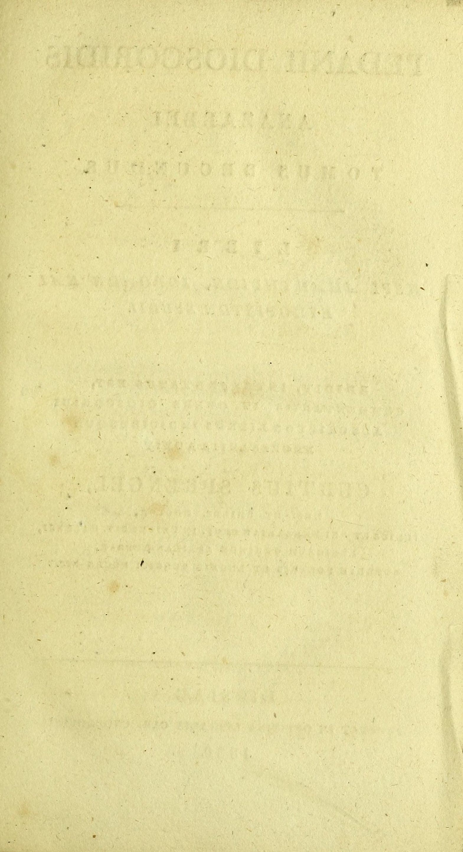 De Materia Medica Libri Quinque, Vol. II (Sprengel edition)