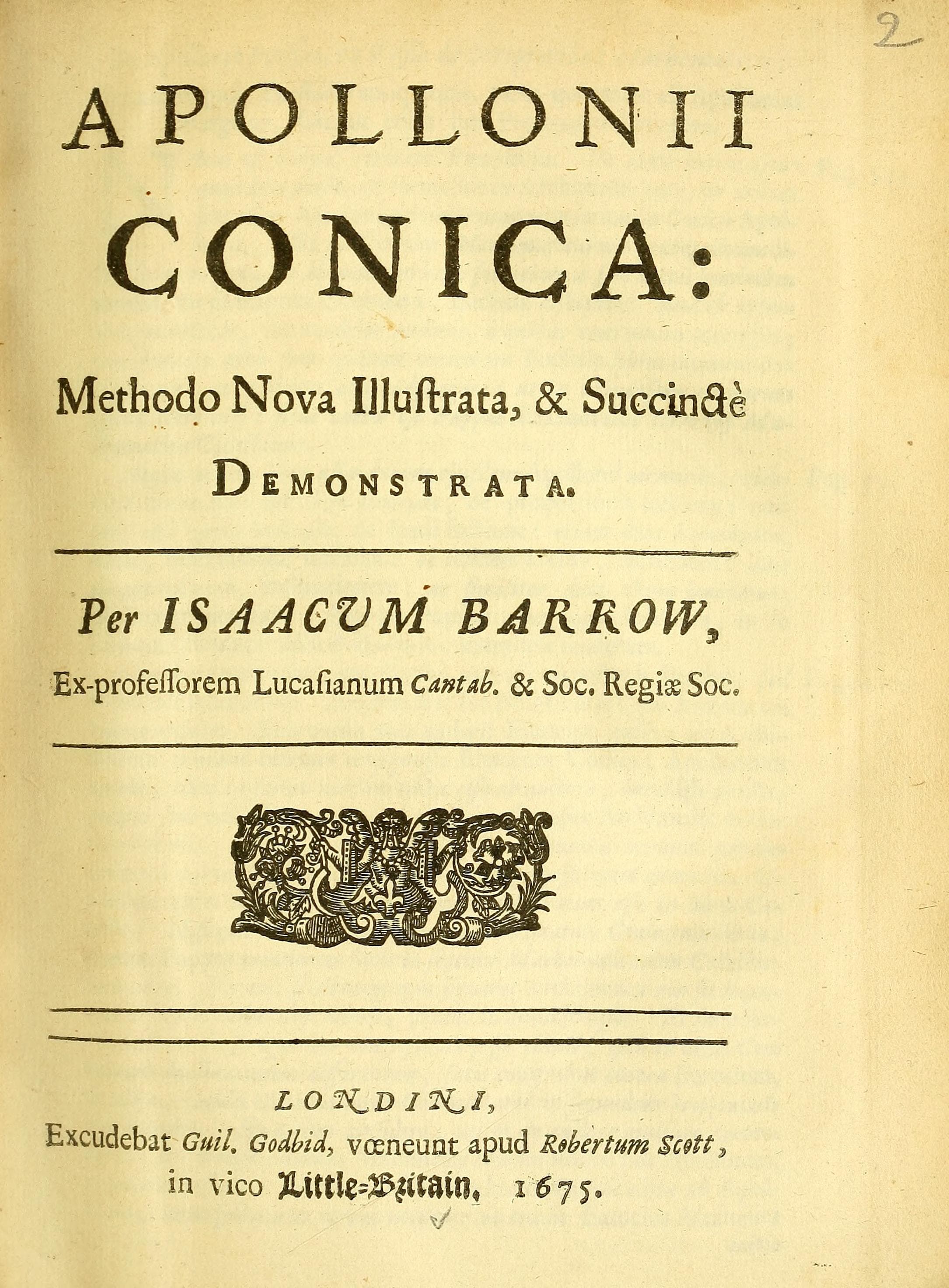 Apollonii Conica: Methodo Nova Illustrata (1675)