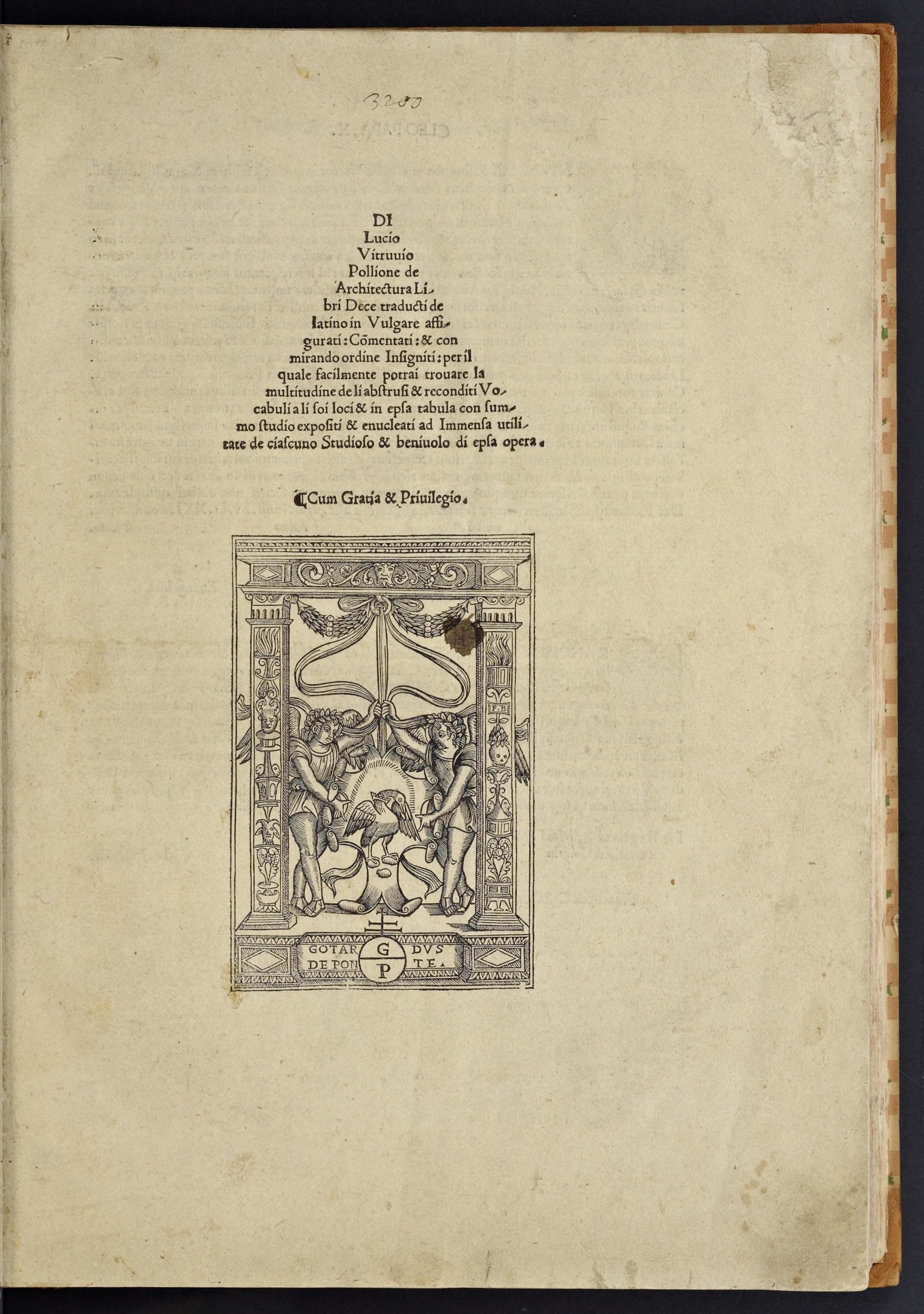 Di Lucio Vitruvio Pollione De Architectura Libri Dece (1521 Italian)