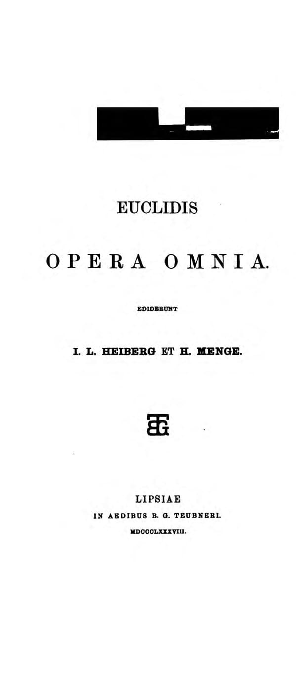 Euclidis Opera Omnia, Vol. 6 (Optica, Catoptrica, et al.)