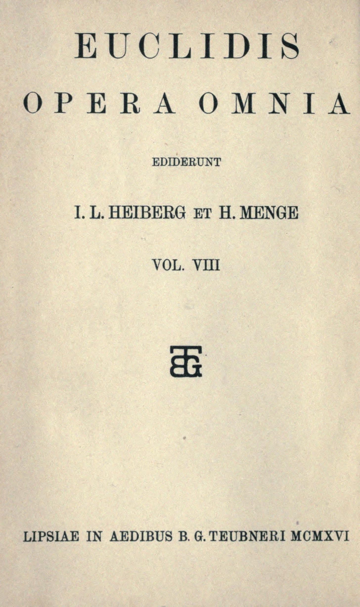 Euclidis Opera Omnia, Vol. 8 (Phaenomena et Scripta Musica)