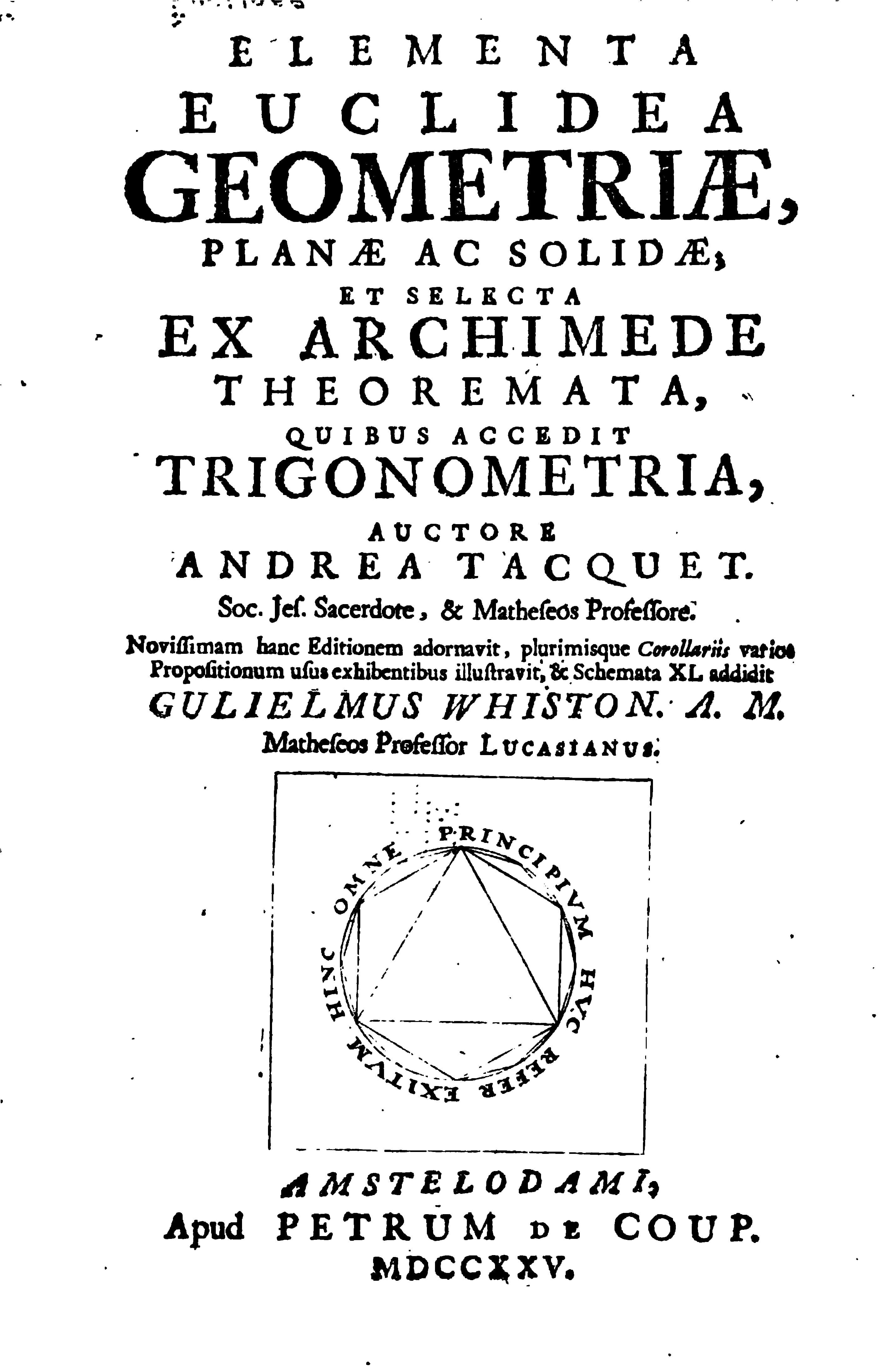 Elementa Euclides Geometriae, Planae ac Solidae