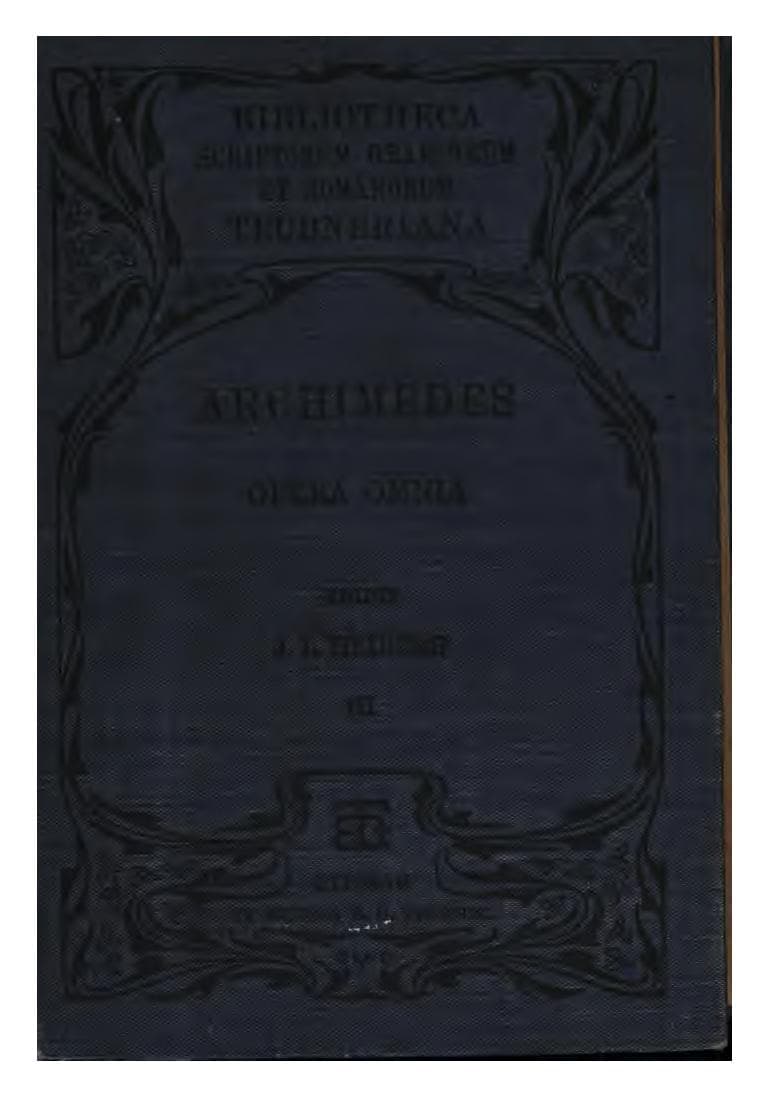 Archimedis Opera Omnia, Vol. 2 (Heiberg 1910)