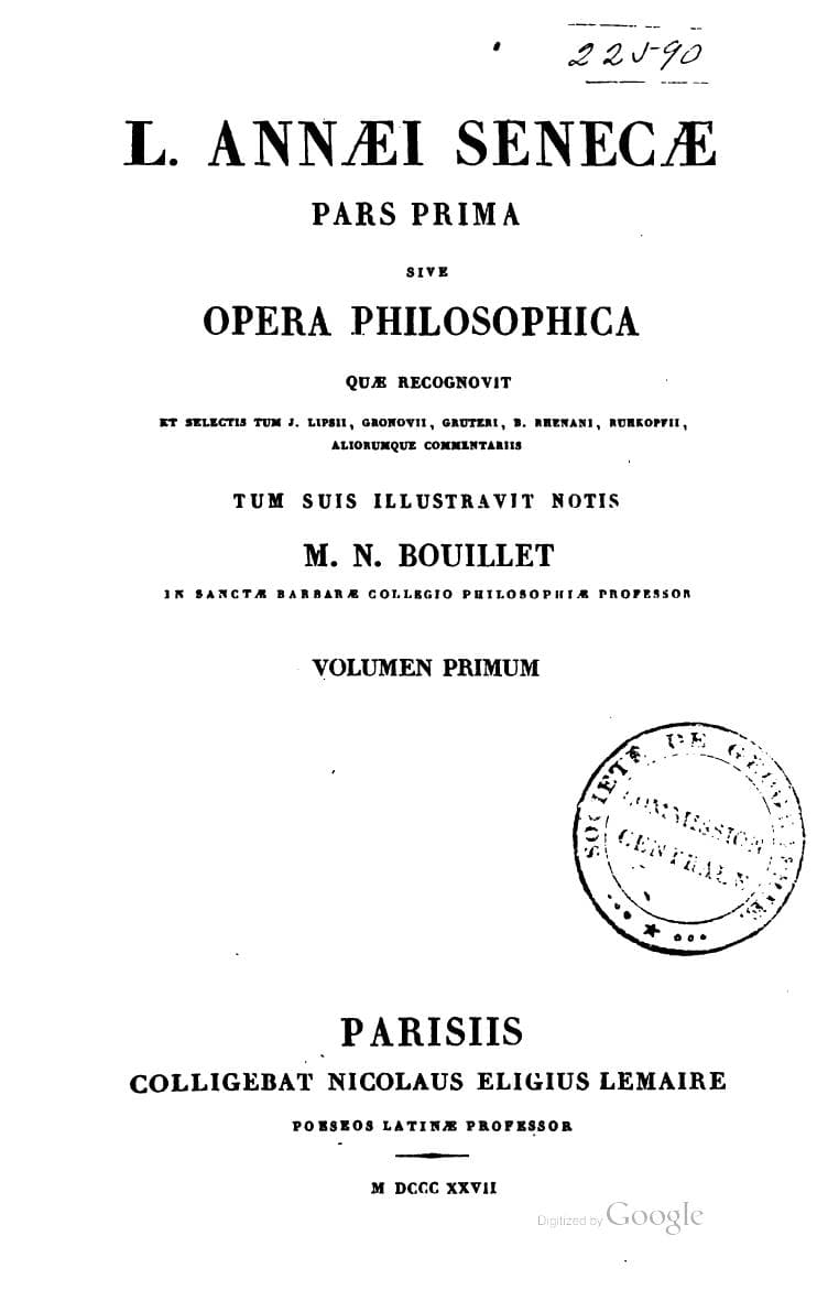 L. Annaei Senecae Opera Philosophica, Vol. 2