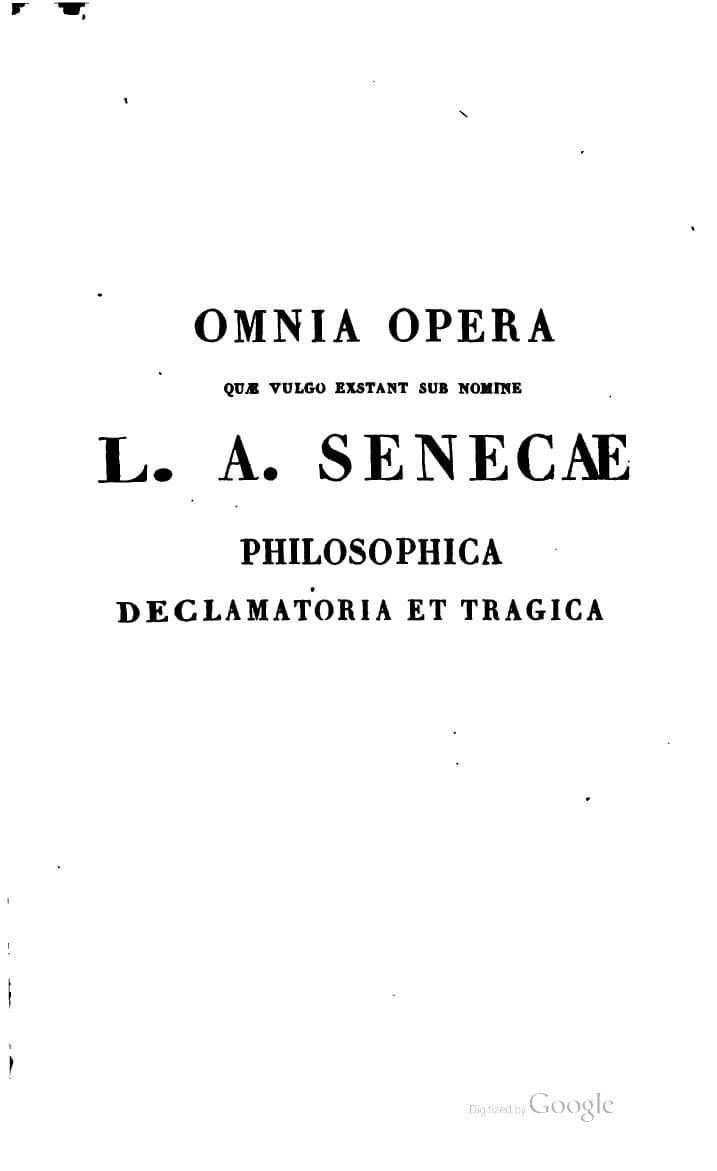 L. Annaei Senecae Opera Philosophica, Vol. 3