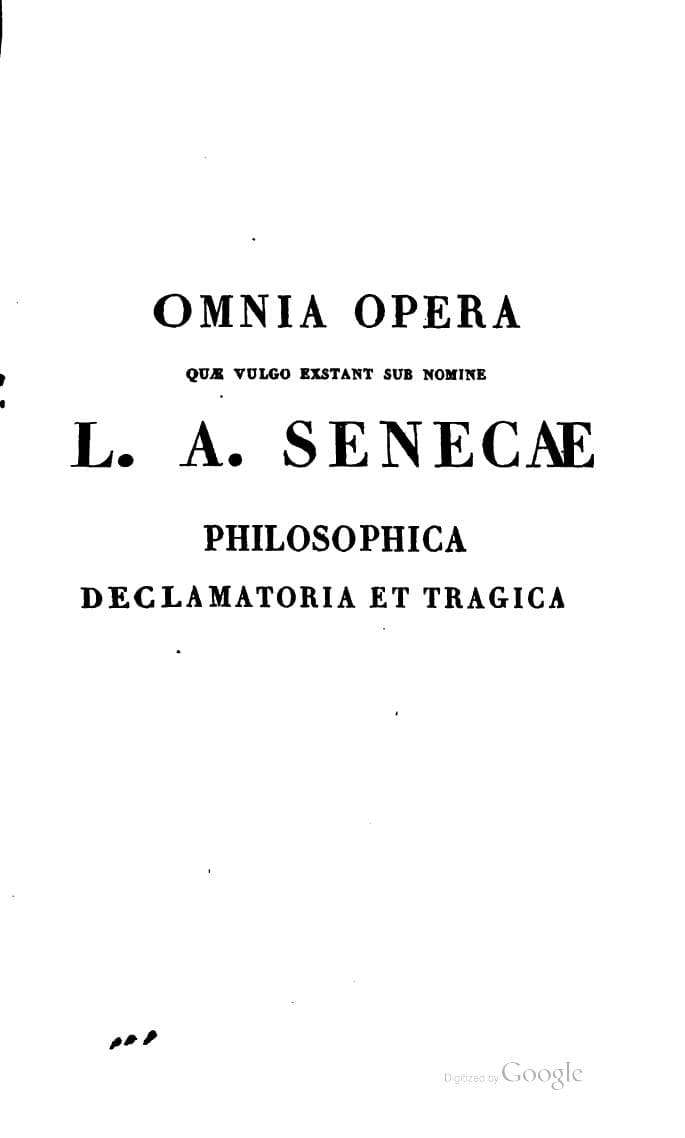 L. Annaei Senecae Opera Philosophica, Vol. 4