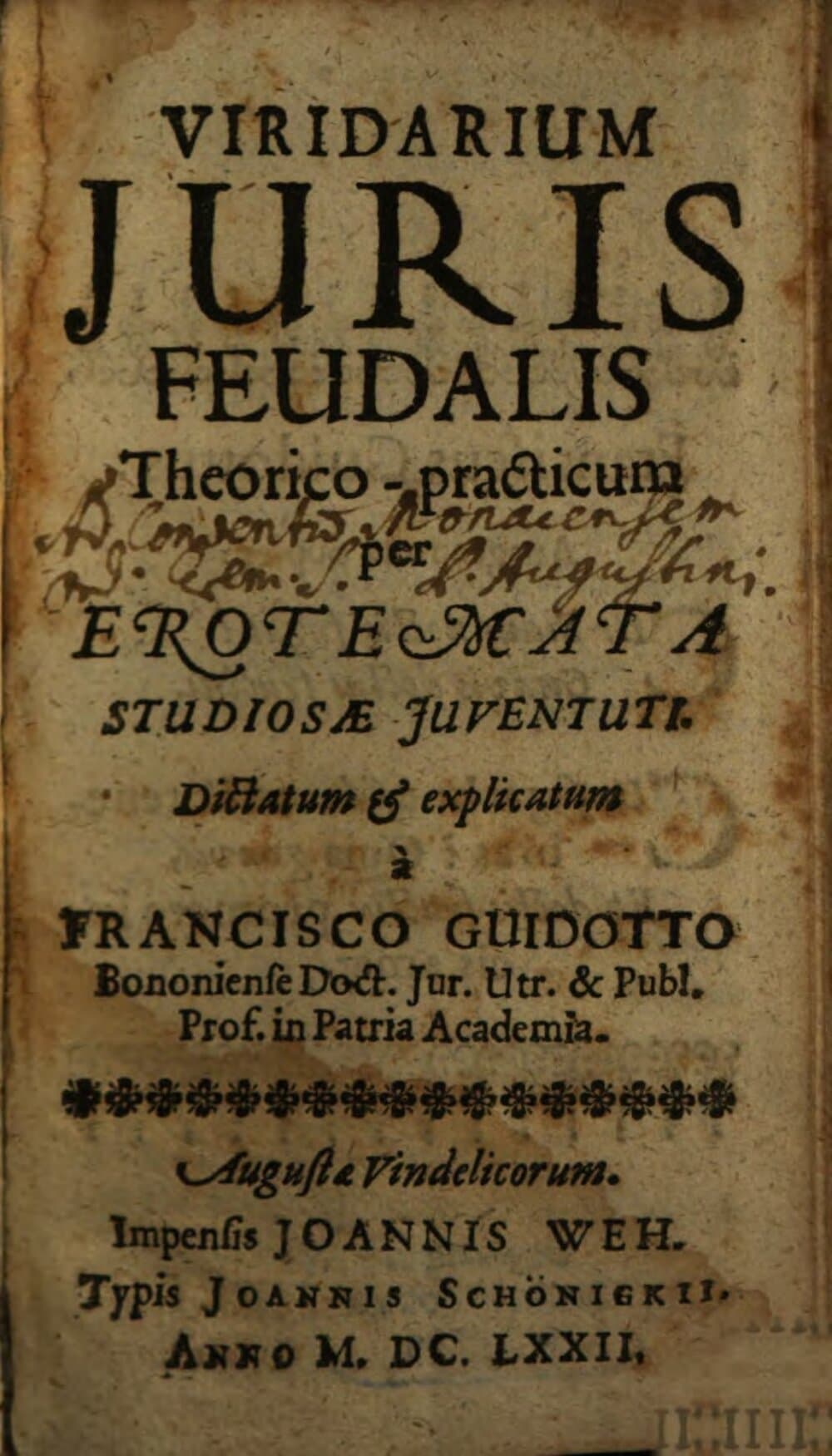 Viridarium iuris feudalis theorico-practicum