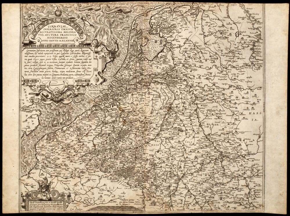 Germaniae Inferioris omnium accuratissima delineatio /, auctore Francisco Hogenbergio ; anno salutis M.D.LXXVIII.