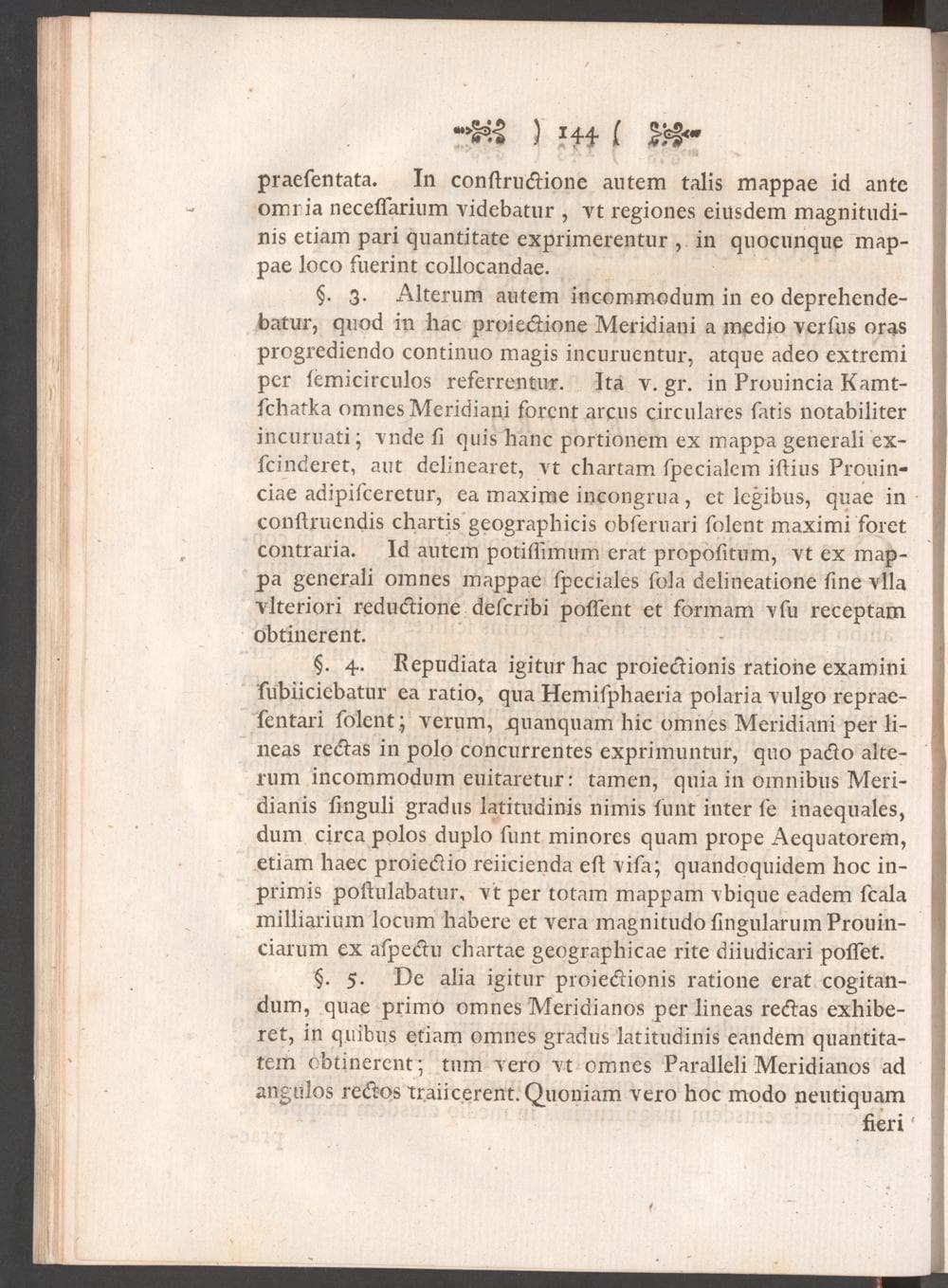 De proiectione geographica de Lisliana in mappa generali imperii Russici usitata