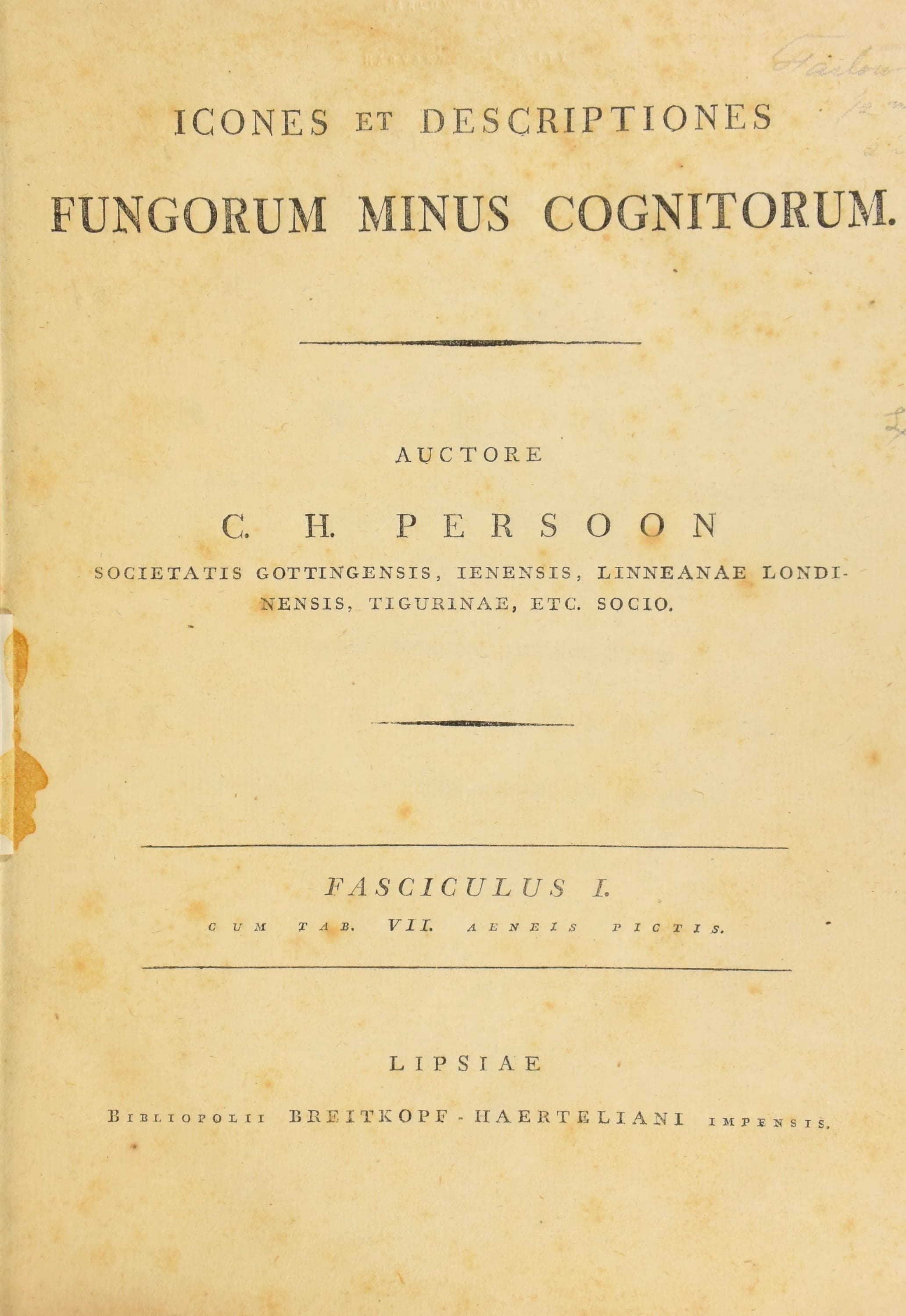 Icones et Descriptiones Fungorum Minus Cognitorum