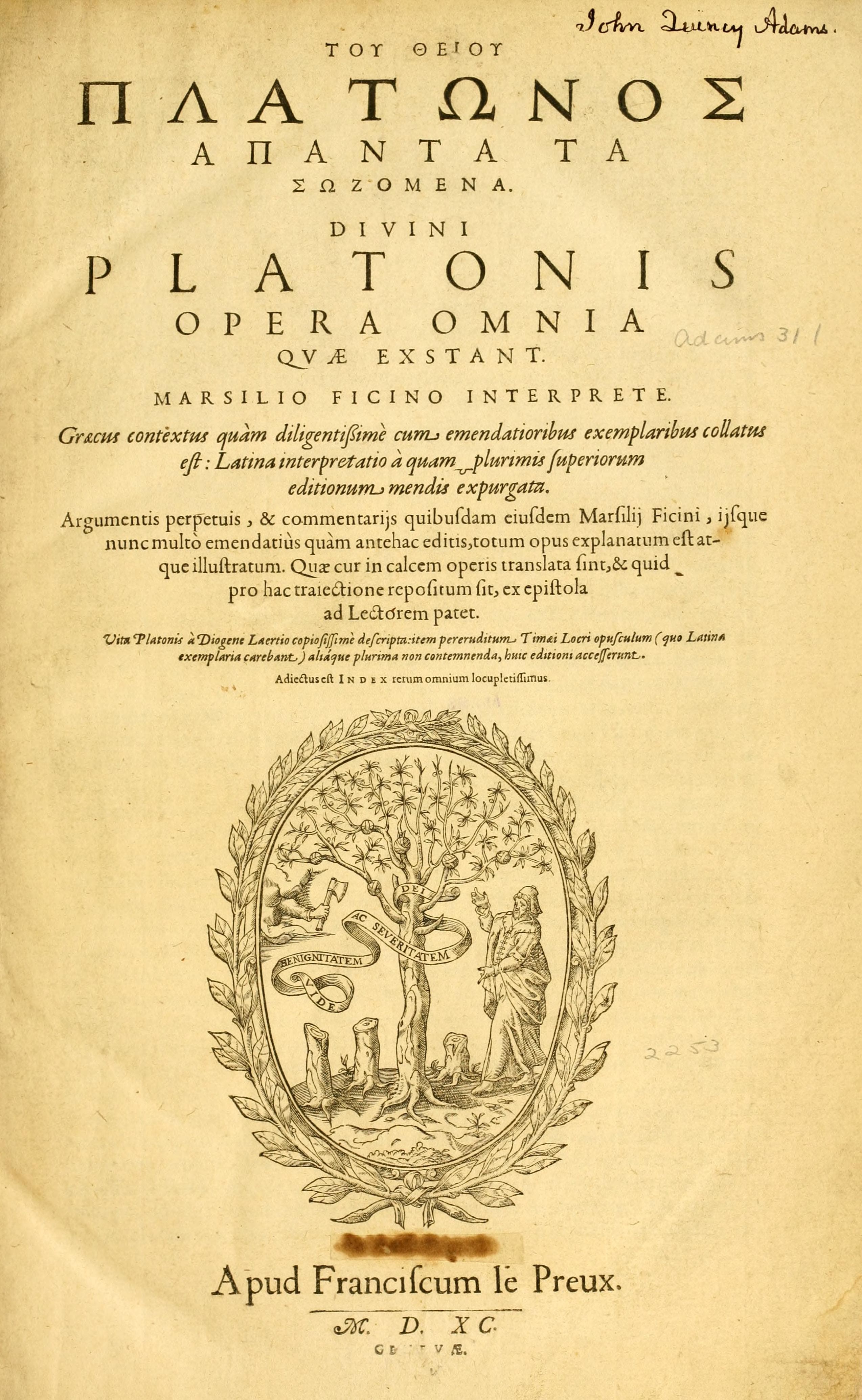Divini Platonis Opera omnia