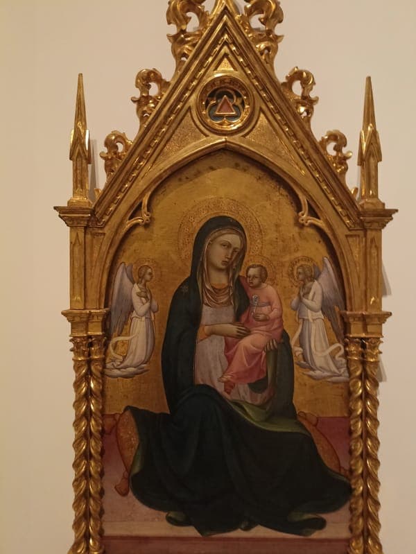 Лоренцо Монако. Мадонна с Младенцем и ангелами (фрагмент 1)