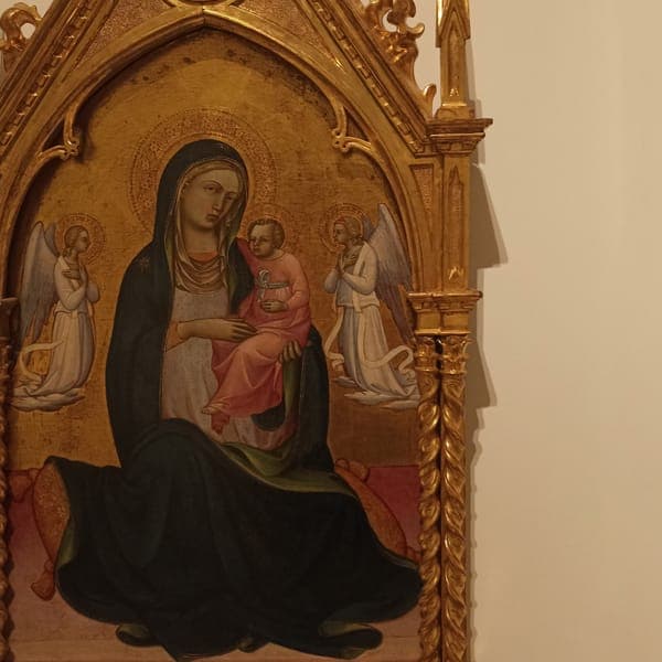 Лоренцо Монако. Мадонна с Младенцем и ангелами (фрагмент 2)