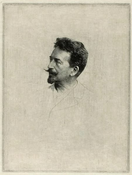 Adrien de Witte - Portrait of Félicien Rops (1895)