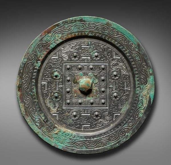 TLV Mirror with Four Spirits and Companions