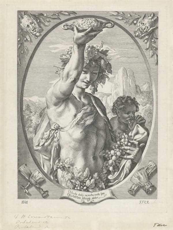 Bacchus en Pan, RP-P-1933-423