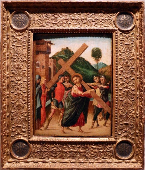 Domenico morone, cristo portacroce e le marie