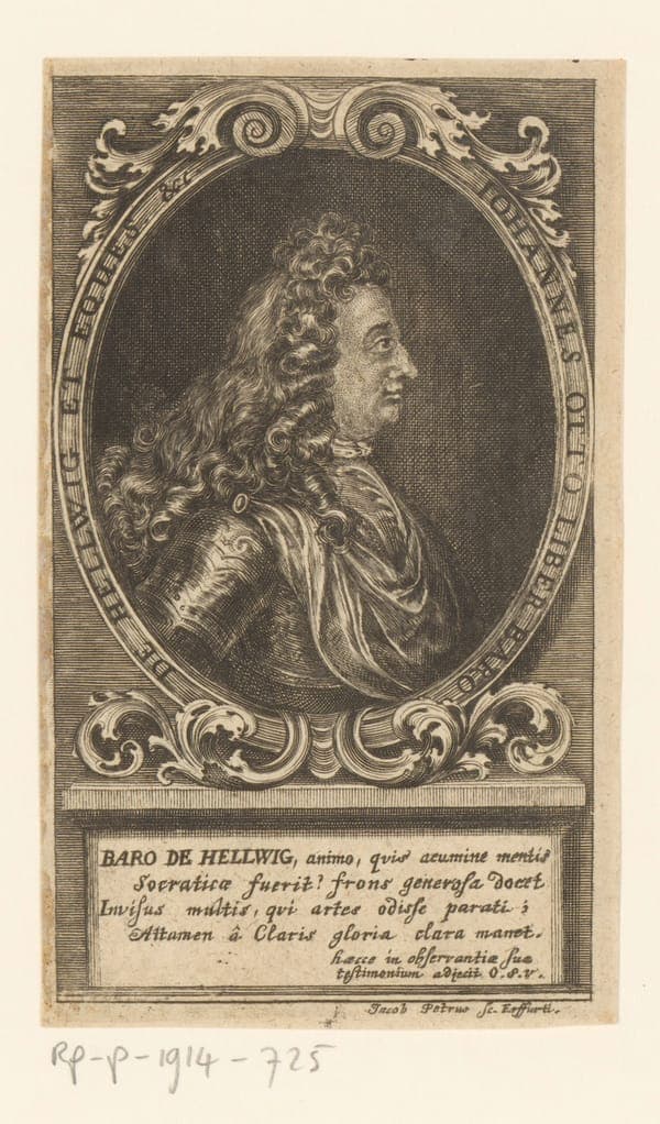 Portret van Johann Otto von Hellwig