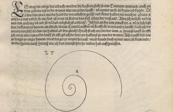 Logarithmische Spirale bei Albrecht Dürer