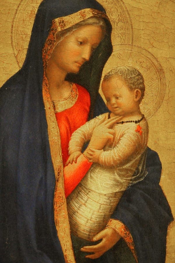 Masaccio, madonna del solletico, 1426 ca. 04