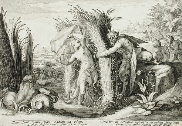 Pan Pursuing Syrinx, Who Is Changed into a Reed