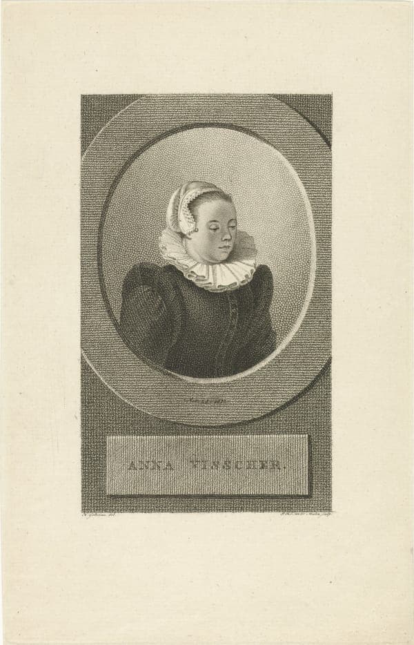 Portret van Anna Roemers Visscher, RP-P-OB-23.572