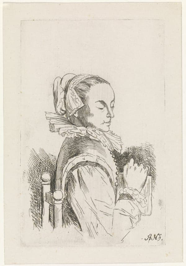 Portret van een jonge vrouw, RP-P-1887-A-11905