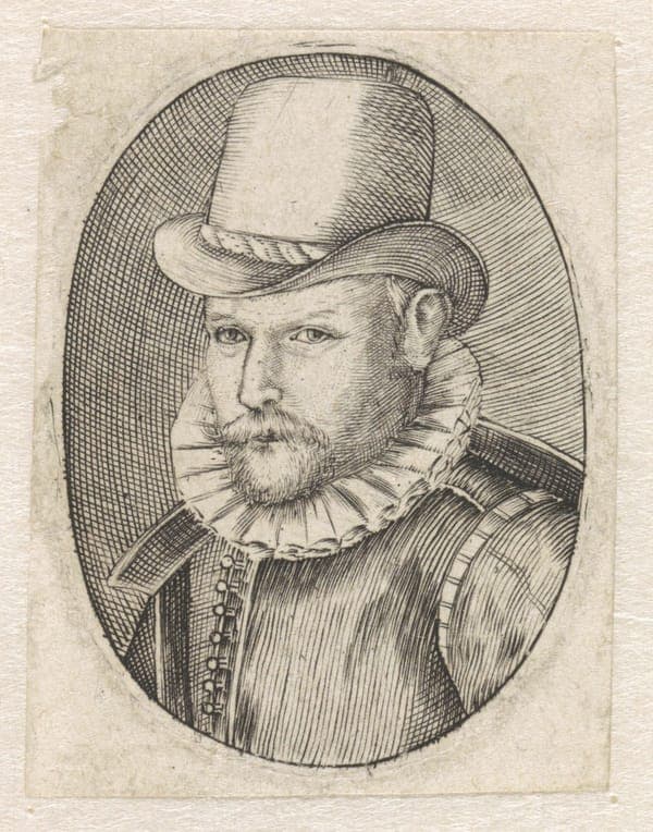 Portret van een man met hoed, RP-P-1931-77