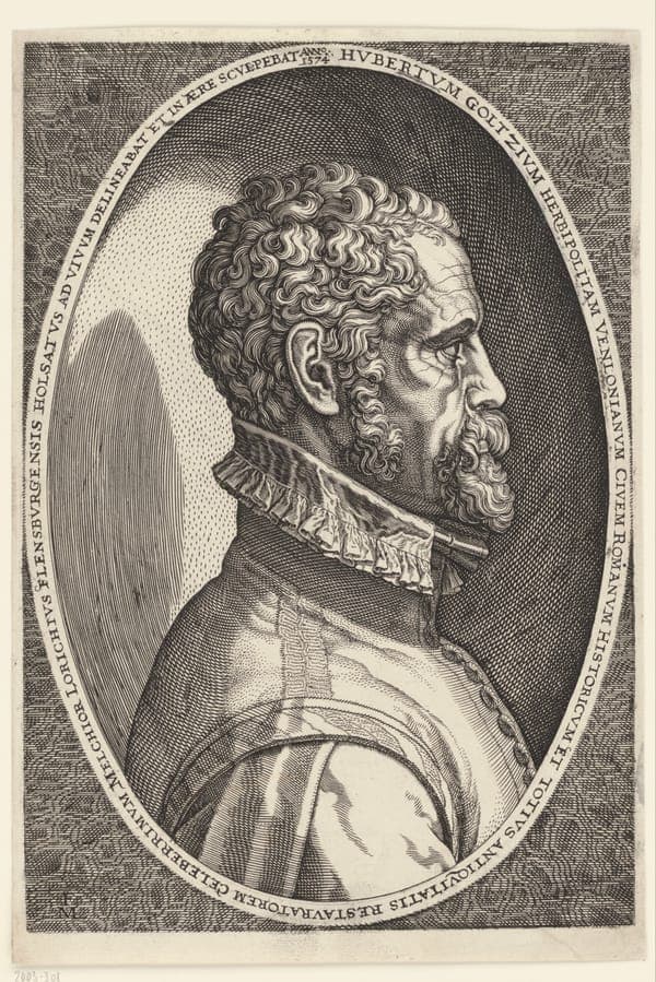 Portret van Hubert Goltzius, 1574