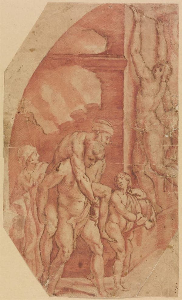 Raffael - Kopist - Detail des Borgobrandes