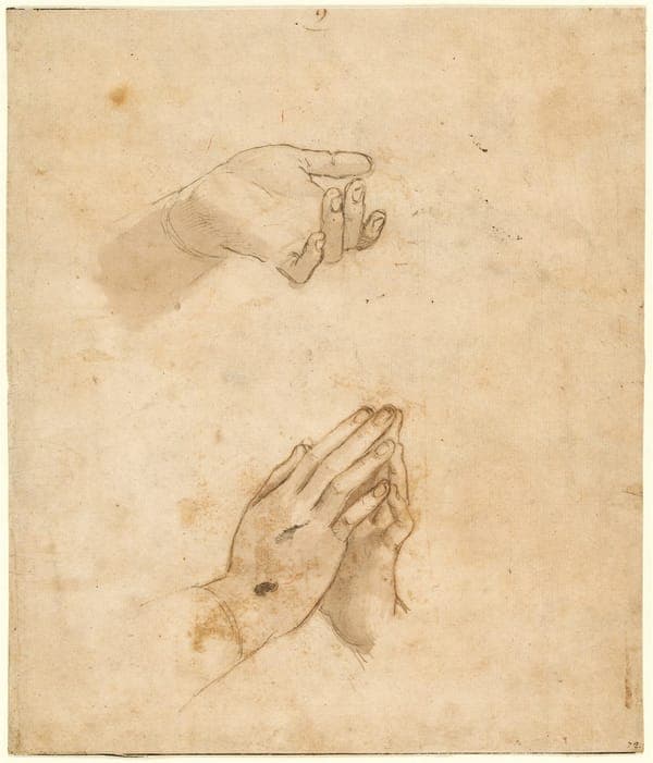 Raffael - Umkreis - Handstudien, um 1500