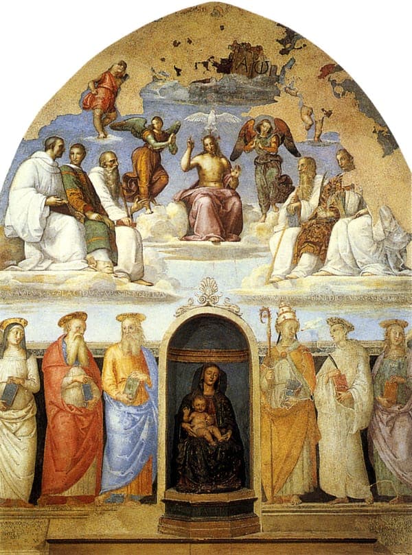 Raffaello, affresco della cappella san severo 2