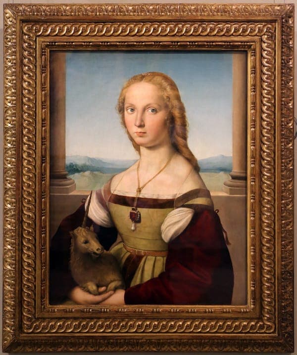 Raffaello, dama con l'unicorno, 1506 ca