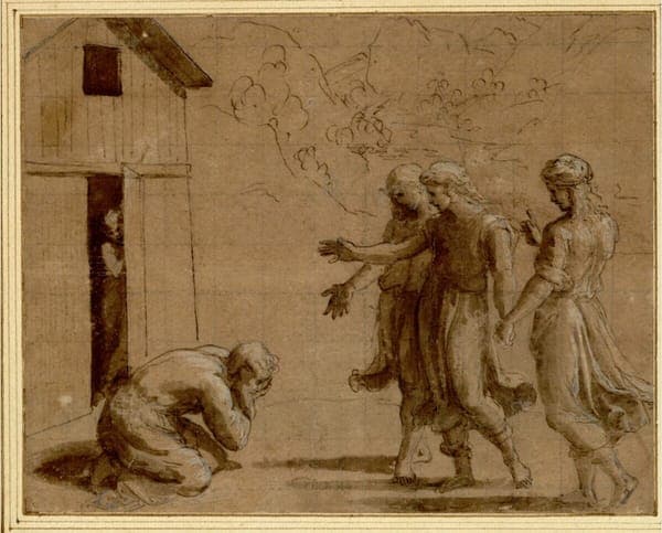 Raffaello - Die drei Engel vor Abraham, 171