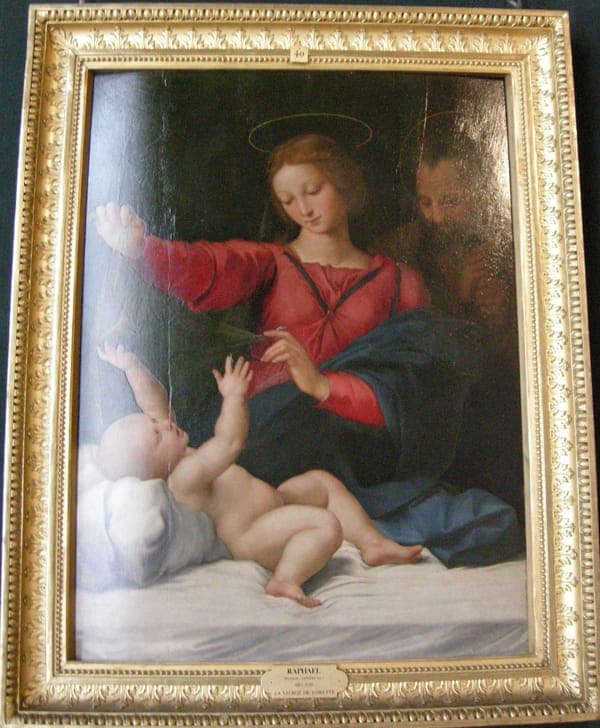 Raffaello, madonna del velo (madonna di loreto) 01