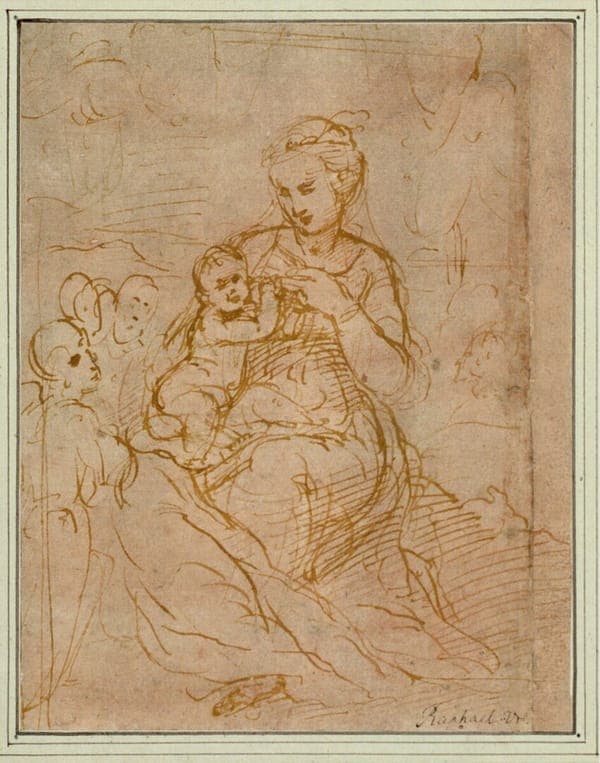 Raffaello - Maria Lactans mit Engeln, 202