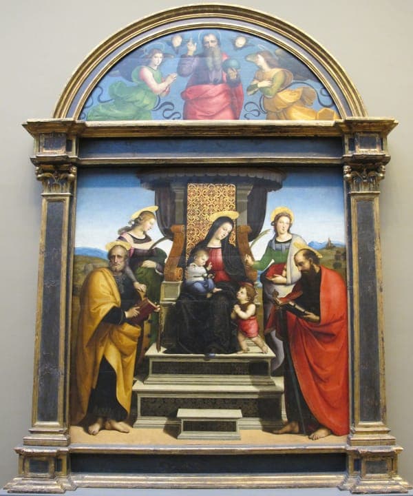 Raffaello, pala colonna, 1504-05